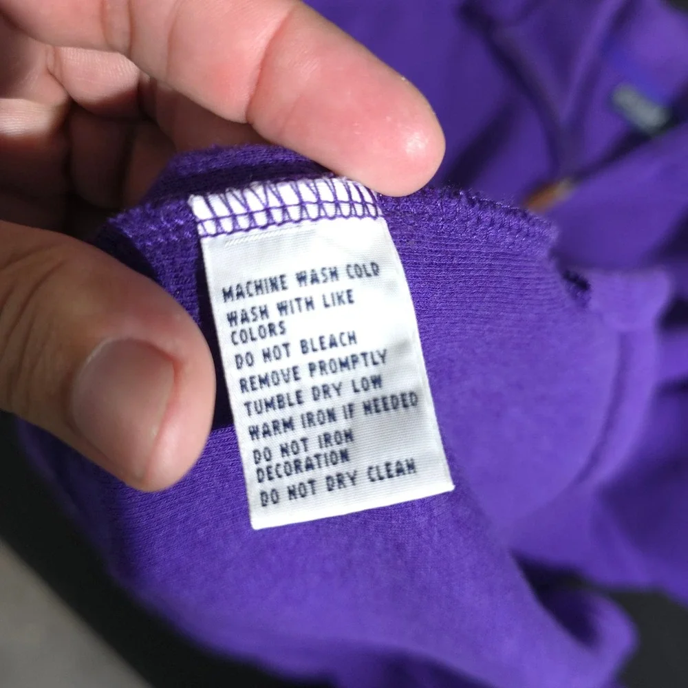 Polo Ralph Lauren Quarter Zip Mens XL Purple Green Pony Mock Neck Cotton Sweater